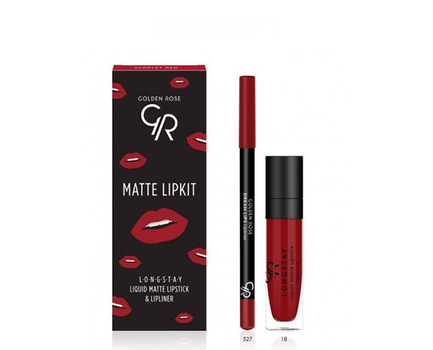 Golden Rose MATTE LIP KIT SCARLET RED